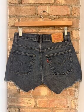 Levi's 511 Dark Wash High Waisted Denim Cutoff Shorts